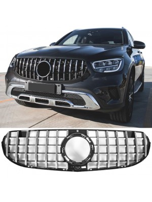 Maska Mercedes Benz GLC (2019-2022) Panamericana GT vzhled – černá s chromem (standardní verze)